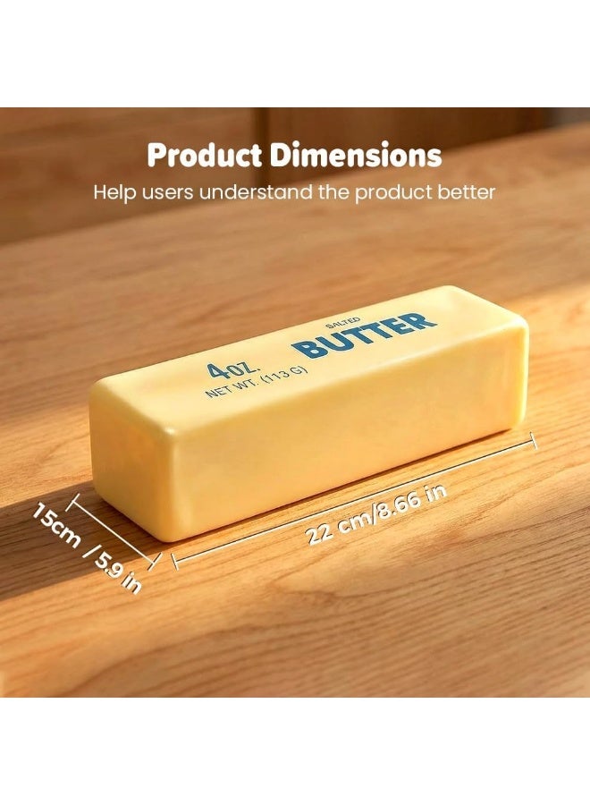 squishy Butter Squishy, Slow Rebound Cute Butter Squeeze Stress Balls, Realistic Butter Stick Soft Squeeze , Upgrade Stress Wet Slow Rebound Stress Relief - Image 2
