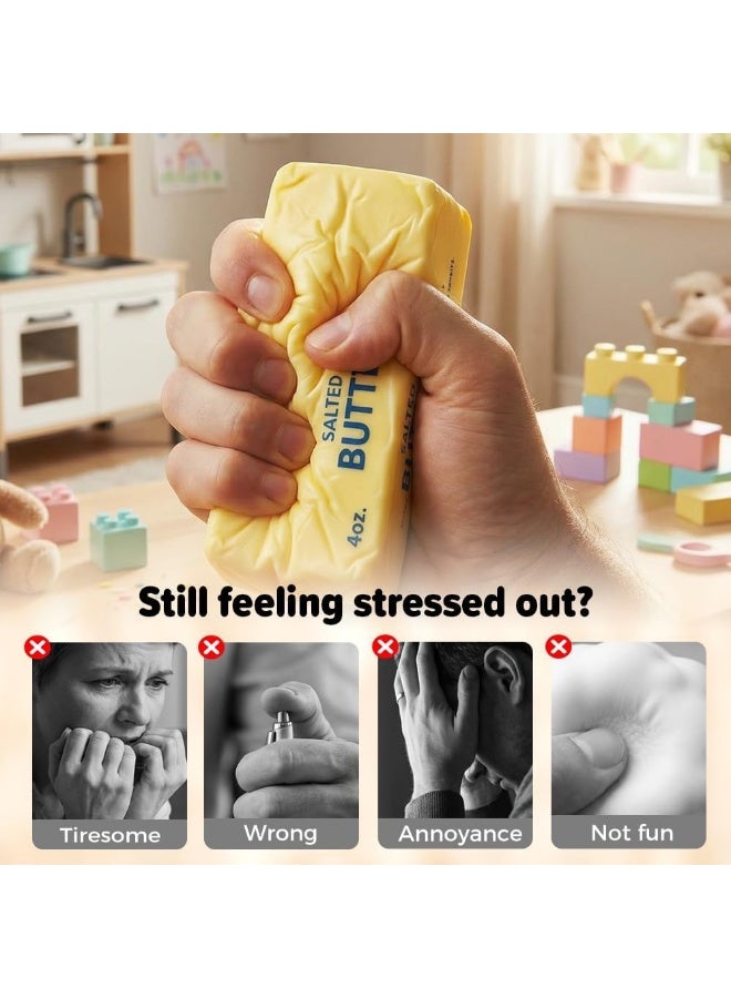 squishy Butter Squishy, Slow Rebound Cute Butter Squeeze Stress Balls, Realistic Butter Stick Soft Squeeze , Upgrade Stress Wet Slow Rebound Stress Relief - Image 5
