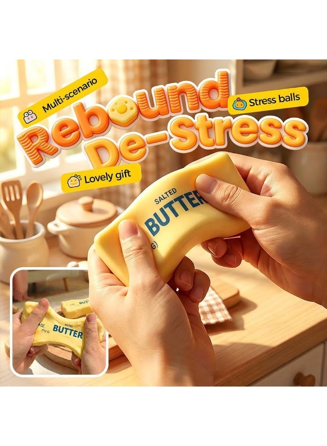 squishy Butter Squishy, Slow Rebound Cute Butter Squeeze Stress Balls, Realistic Butter Stick Soft Squeeze , Upgrade Stress Wet Slow Rebound Stress Relief - Image 3