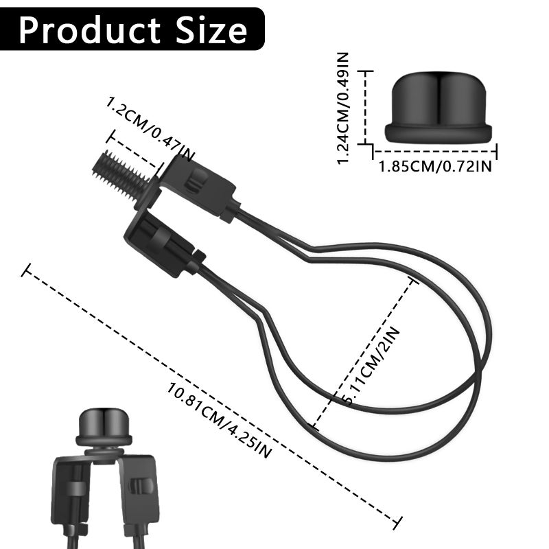OXDFK Lamp Shade Light Bulb Clip Adapter, Clip on Lampshade Adapter Kit, Includes Finial and Lampshade Levellers, Keep Lamp Shade hardware in Place Spring Clip for Light Bulb (Black) - Image 2