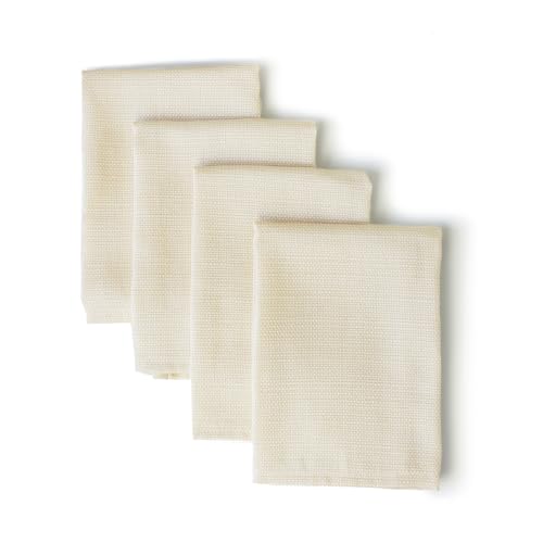 Benson Mills Cameron Textured Fabric Cloth Napkins, for Everyday Home Dining, Parties, Weddings & Holiday Tablecloths (18" x 18" Napkin Set of 4, Flax/Beige/Taupe) - Image 4