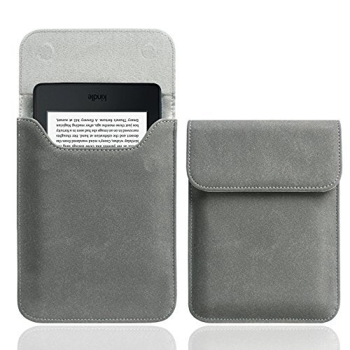 WALNEW 6 Inch Sleeve for All-New Kindle 2024 and 2022/2019(J9G29R)/6" Paperwhite/Voyage/Kindle (8th Gen, 2016)/4/5/Touch Protective Pouch Bag Case Cover, Gray - Image 1
