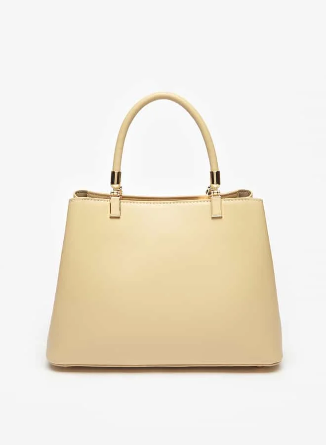 Flora Bella By Shoexpress Women Solid Tote Bag with Handles and Detachable Strap