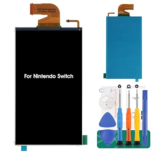SRJTEK for Nintendo Switch Screen Replacement LCD Display Panel Repair Parts,Include Tempered Glass - Image 1