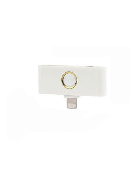 Headphone Adapter For Apple iPhone X White/Gold