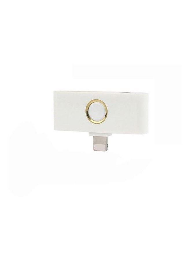 NIBEMINENT - Headphone Adapter For Apple iPhone X White/Gold - Image 1