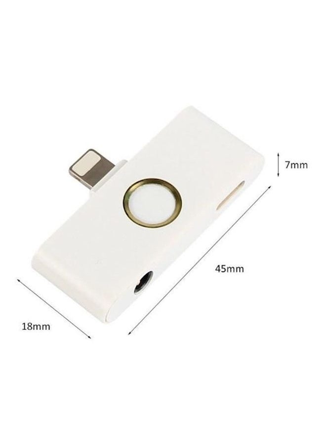 NIBEMINENT - Headphone Adapter For Apple iPhone X White/Gold - Image 1