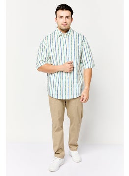SELECTED Men Regular Fit Stripes Short Sleeves Casual Shirt, Multiocolor  - Image 2