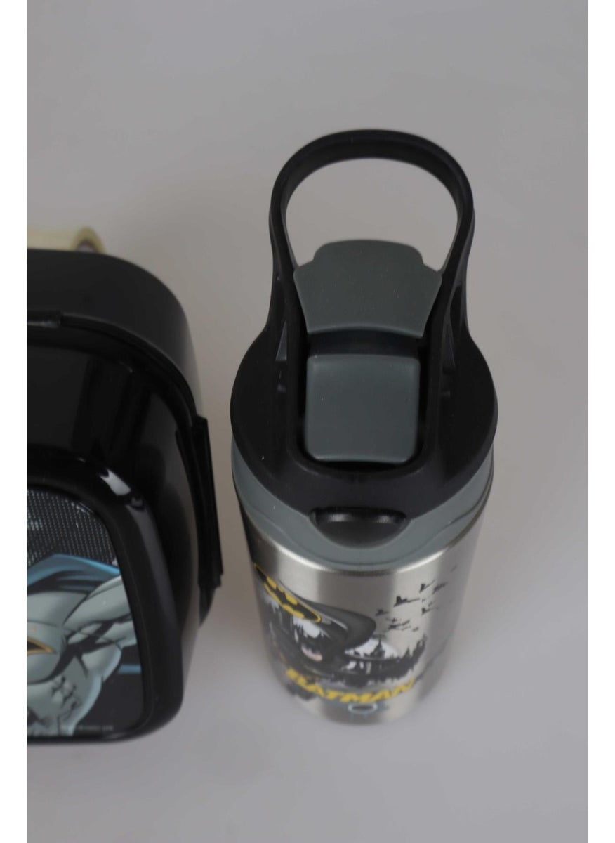 Batman New Season Licensed 500 ml Steel Water Bottle and Lunch Box Dinner Set  - Image 5