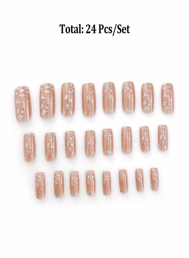 Sunkizzrs® Nails Extension Kit Artificial Nail（Pack of 24）Press On Nails Everlasting French Tip False Nails Acrylic Full Fake Nail Tips Art Set With Nail Adhesive Stickers & Nail File(Style A) - Image 2
