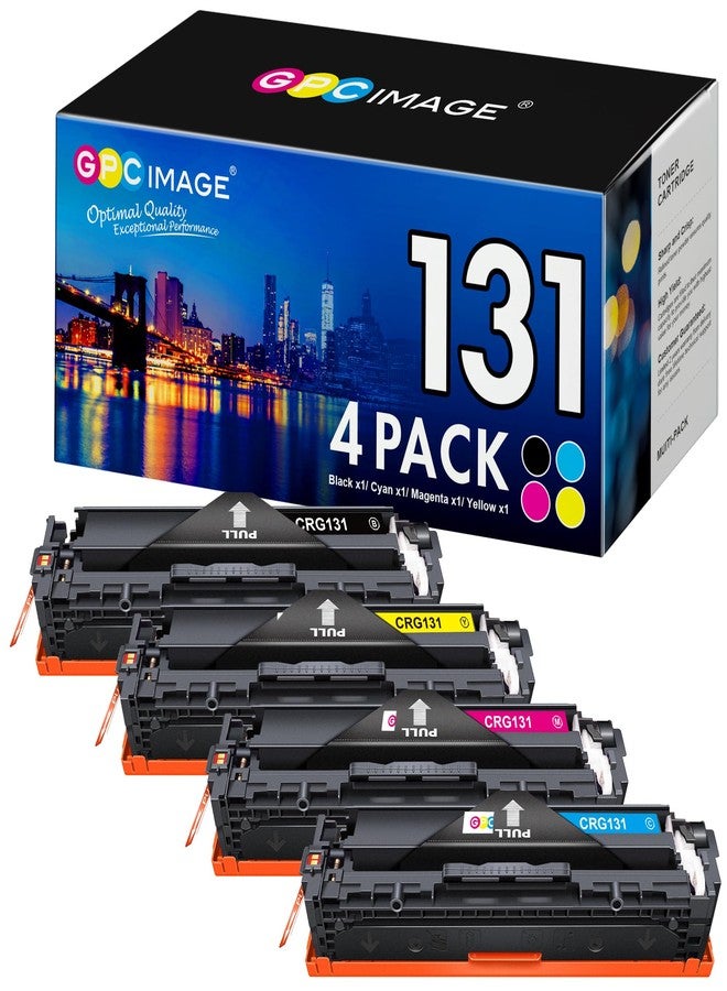 جي بي سي إيمدج خرطوشة حبر معاد تصنيعها من GPC Image بديلة لخرطوشة Canon 131 131H للاستخدام مع درج طابعة ImageClass MF8280Cw MF624Cw MF628Cw LBP7110Cw (أسود، سماوي، أرجواني، أصفر، عبوة من 4 قطع) - Image 1