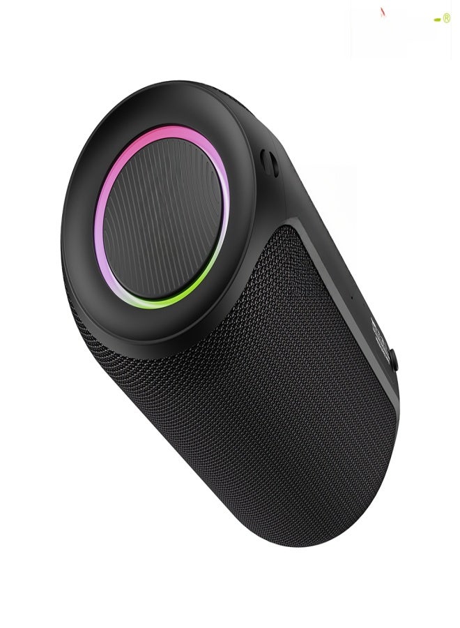 زيلوت مكبر صوت لاسلكي محمول ZEALOT S32 Max بتقنية بلوتوث 5.2، مقاوم للماء بمعيار IPX5، مزود بإضاءة RGB، صوت ستيريو عالي الدقة من سلسلة TWS، يدعم AUX وذاكرة USB وبطاقة TF، طويل المدى - Image 1