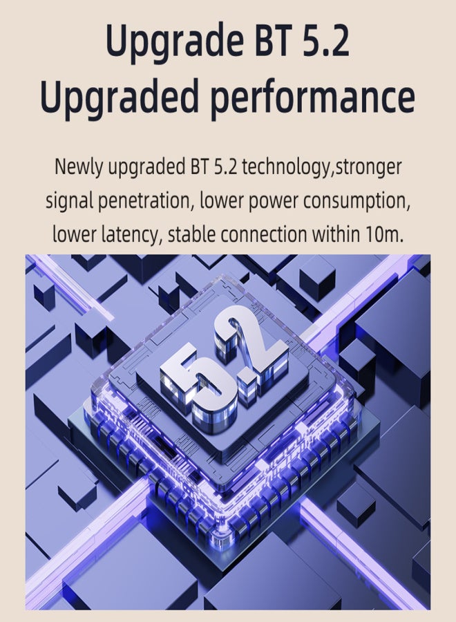 زيلوت مكبر صوت لاسلكي محمول ZEALOT S32 Max بتقنية بلوتوث 5.2، مقاوم للماء بمعيار IPX5، مزود بإضاءة RGB، صوت ستيريو عالي الدقة من سلسلة TWS، يدعم AUX وذاكرة USB وبطاقة TF، طويل المدى - Image 3