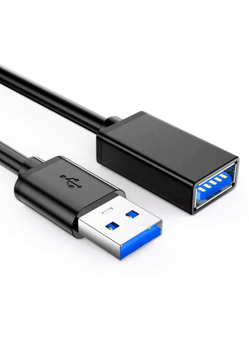 Rock Pow 2 Pack of 10FT Black USB 3.0 Extension Cable Type A Male to Female Extension Cord for USB Keyboard Mouse Flash Drive Hard Drive Printer  - Image 3