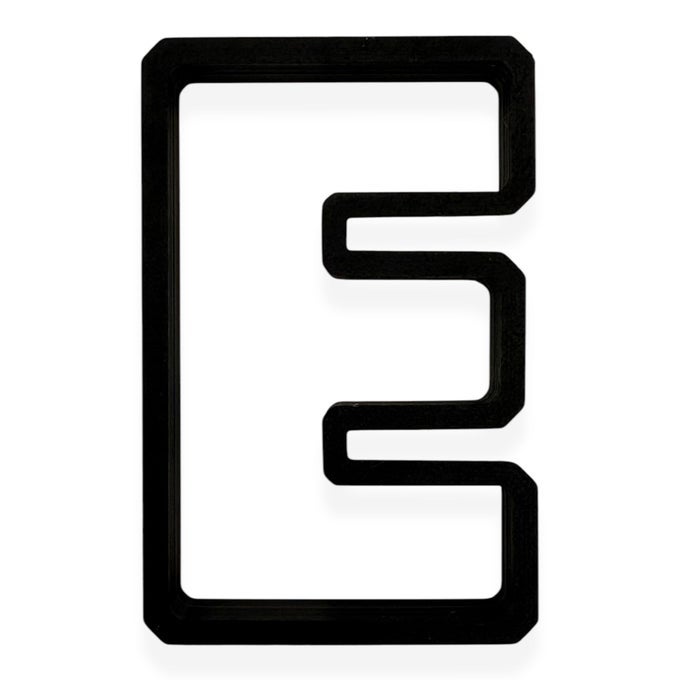 E CAPITAL BLOCK LETTER COOKIE CUTTER WITH EASY TO PUSH DESIGN 35 INCH