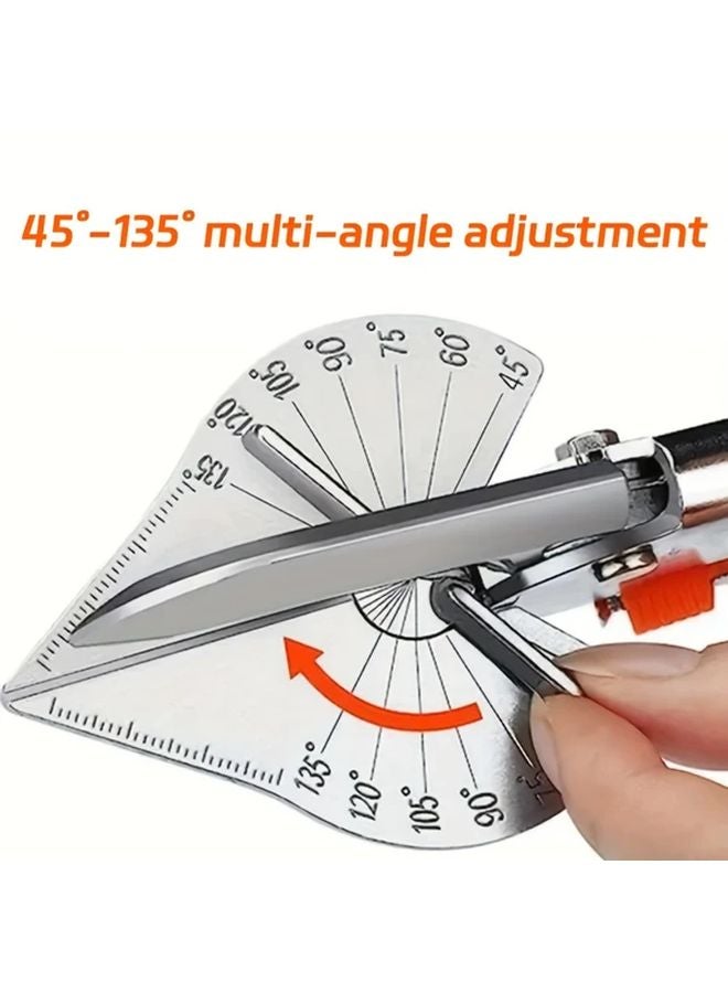 45 Degree Multi Angle Scissors Orange Handle Adjustable Cutting Tool For Electricians - Image 5