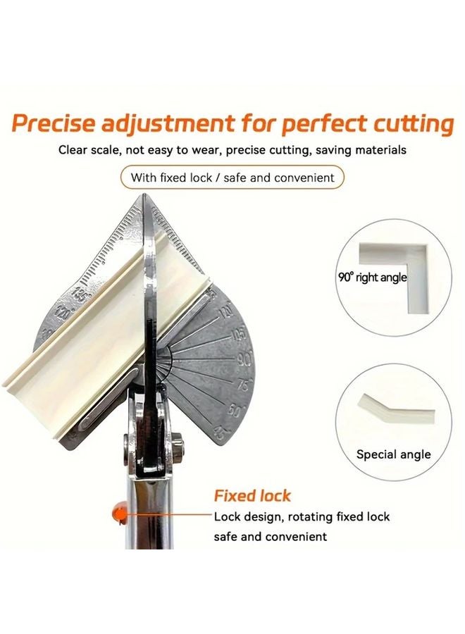 45 Degree Multi Angle Scissors Orange Handle Adjustable Cutting Tool For Electricians - Image 2