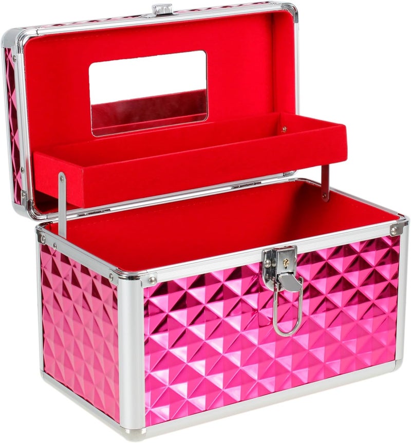 AR BRAND EST. 2021 Aluminium Hard Make Up Travel Storage Box Cosmetic Beauty Vanity Case Organiser - Image 5