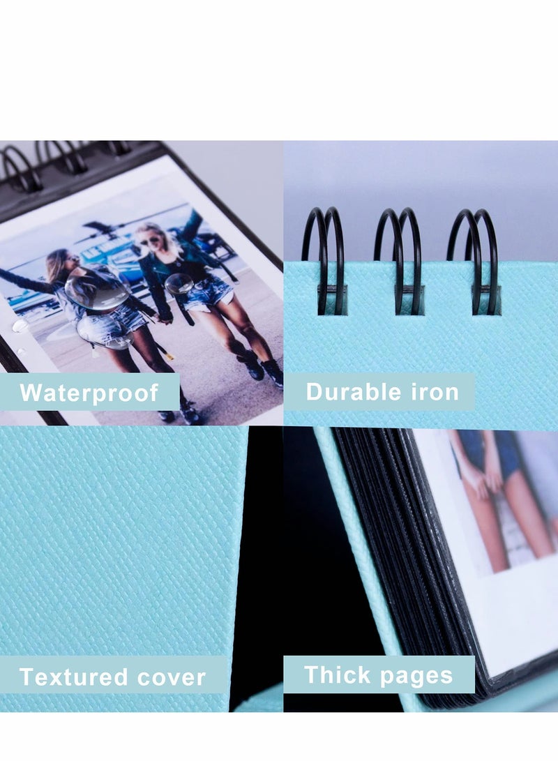 Excefore 68 Pockets Mini Photo Album for Instax 7s 8 9 25 26 50s 70 90 Instax SP 1 Polaroid PIC300P Z2300 LG PD 233 239 Name Card (Blue) - Image 3