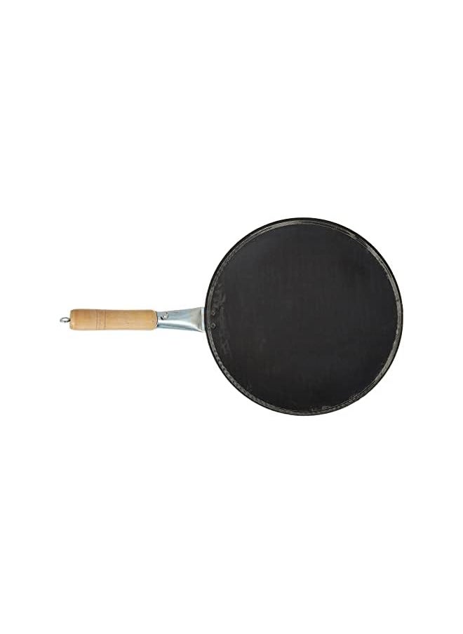 RAJ IRON IRON TAWA WITH HANDLE, 29.5 CM , BLACK, IHT012 , 1 PC  - Image 2