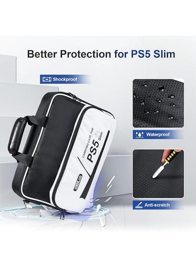 PlayStation 5 console carrying case (Slim), PlayStation 5 Slim Protective Travel Case, Large-capacity storage bag compatible with new PS5 Slim Discs and Digital Edition (not available on PS5) in 2023 - Image 5