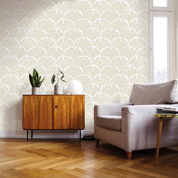 TEKCOOL Wallpaper for Home & Kitchen | Peel and Stick | Self Adhesive | Easy to Clean | Waterproof | Easy Line Up | Ideal for Wall Decoration | 17.7X118Inch | Zebra Beige (Pack of 3) - Image 4