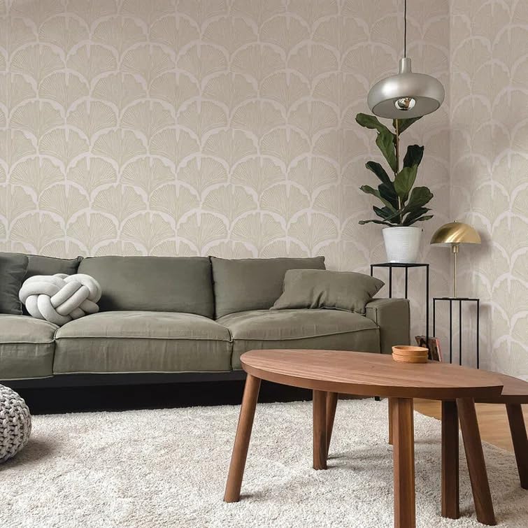 TEKCOOL Wallpaper for Home & Kitchen | Peel and Stick | Self Adhesive | Easy to Clean | Waterproof | Easy Line Up | Ideal for Wall Decoration | 17.7X118Inch | Zebra Beige (Pack of 3) - Image 3