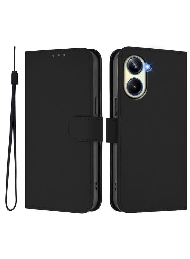 إيروريكس جراب لهاتف Realme 10 Pro 5G مصنوع من الجلد بلون سادة مع حبل - Image 2