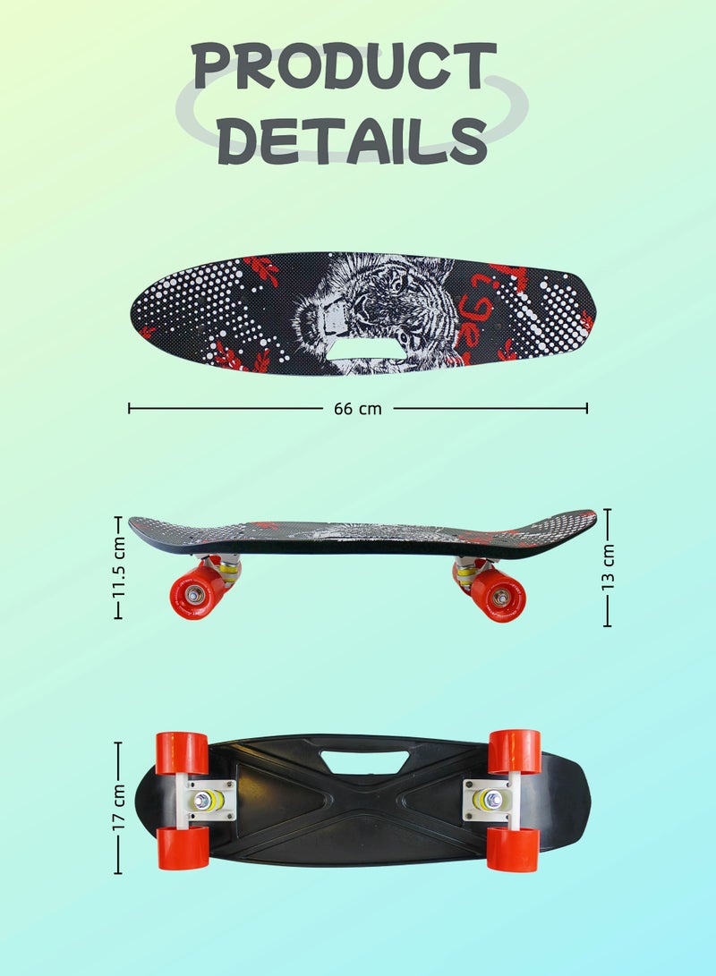 EASY FUTURE Cruiser Board for Youths Teens Beginners – Kids Skateboard Penny Board, Penny Board Surf Skateboard Short Board, Cruiser Skateboards for Kids Ages 6-12 Complete Skateboard - Image 2