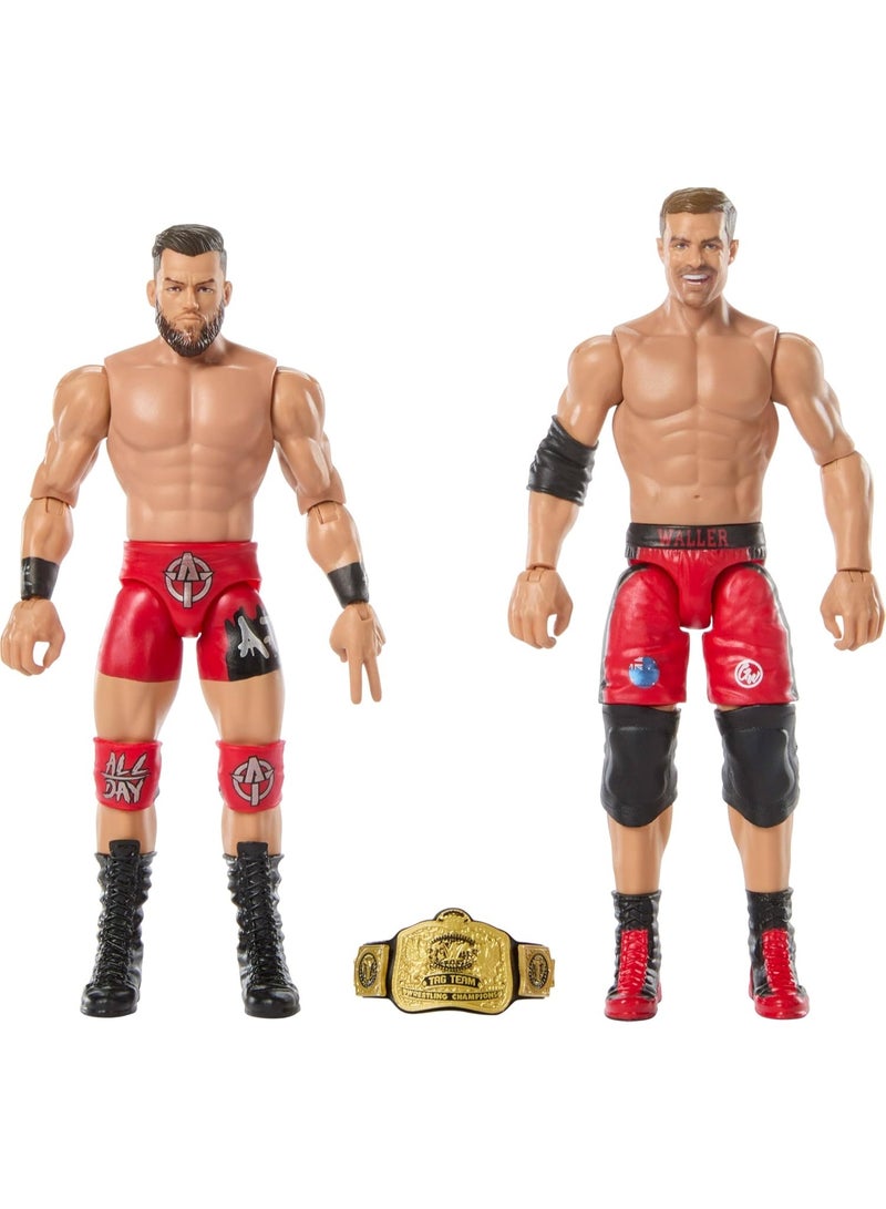 WWE Main Event Showdown 2-Pack Action Figures – Austin Theory & Grayson Waller Collectible Set with Accessory, 6-Inch Figures - Image 1