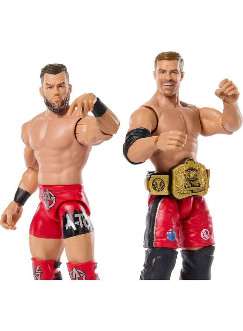 WWE Main Event Showdown 2-Pack Action Figures – Austin Theory & Grayson Waller Collectible Set with Accessory, 6-Inch Figures - Image 4