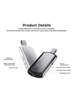 Y&D Pillow Speaker Bone Conduction Stereo, Mini Portable Bluetooth Wireless Sleep Headphones, Insomnia White Noise Machine for Side Sleepers, Black  - Image 4