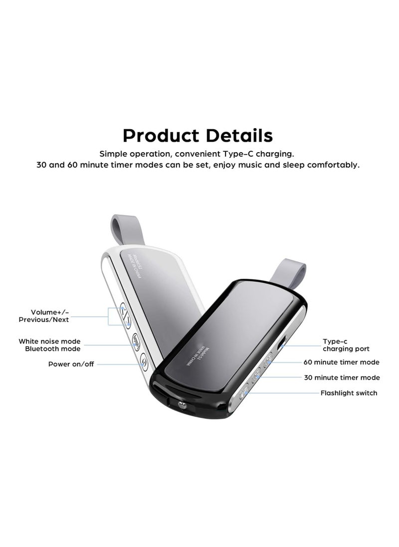 Y&D Pillow Speaker Bone Conduction Stereo, Mini Portable Bluetooth Wireless Sleep Headphones, Insomnia White Noise Machine for Side Sleepers, Black  - Image 4