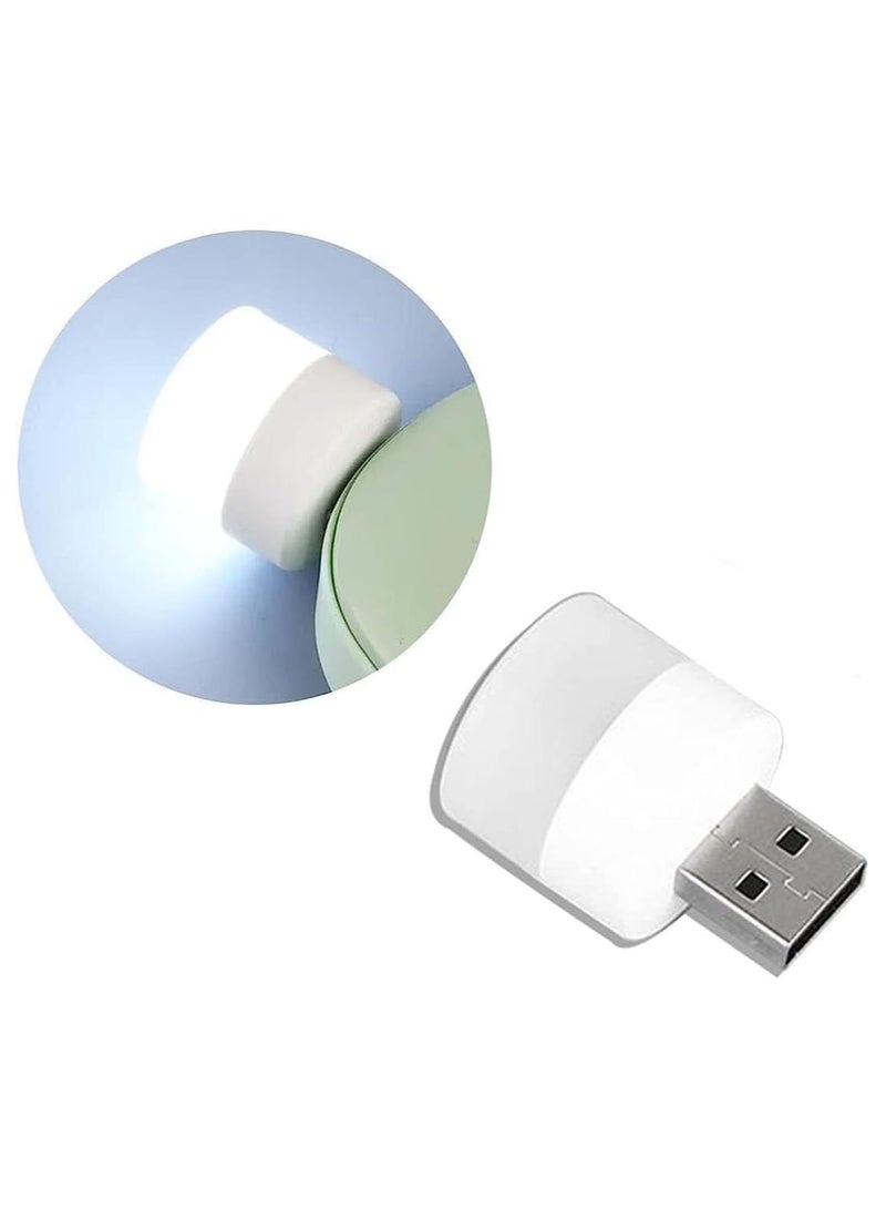 ماركة غير محددة لمبة بمنفذ USB للكمبيوتر، تعمل بالطاقة المحمولة، لمبات USB صغيرة بضوء LED لحماية العين أثناء القراءة توفر ضوء ليلي خافت (موديل 5، لون أبيض دافئ)  - Image 1