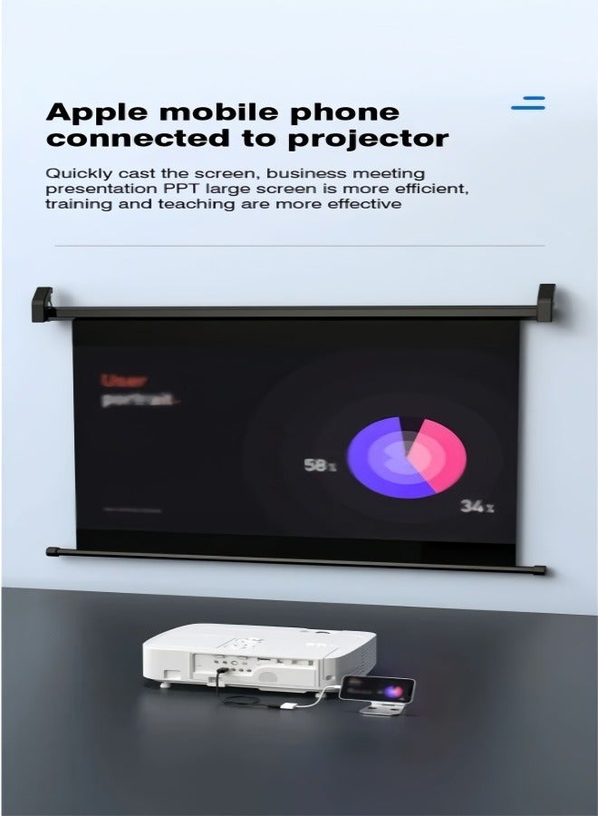 الصفحة الرئيسية محول Lightning إلى HDMI، متوافق مع iPhone 14 و 13 و 12 و 11 و Pro و Max و XS و XR و X و 8 و iPad Mini/Air/Pro - موصل AV رقمي عالي الدقة 1080p للتلفزيون/جهاز العرض/الشاشة - Image 5