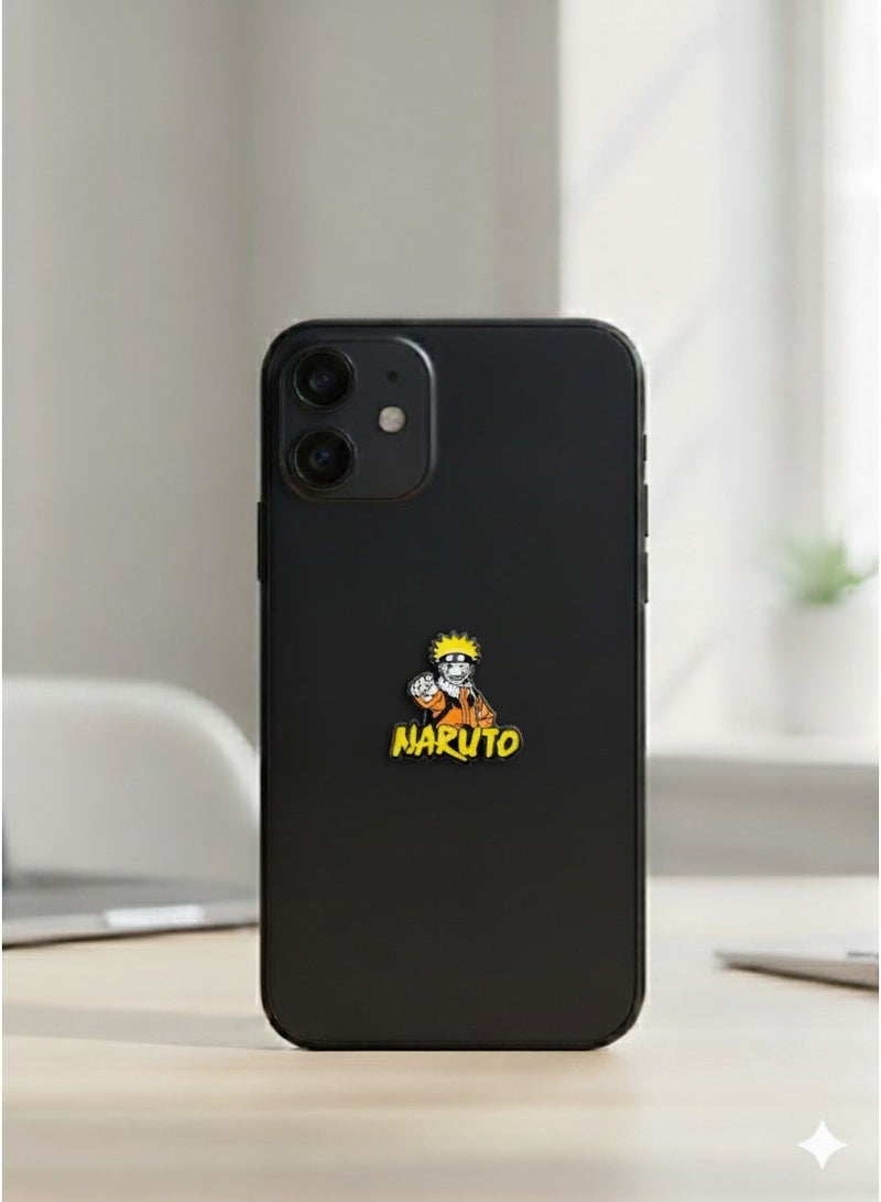 Naruto Two-piece metal iron mobile sticker of Naruto character and Spacetoon channel logo - Image 3