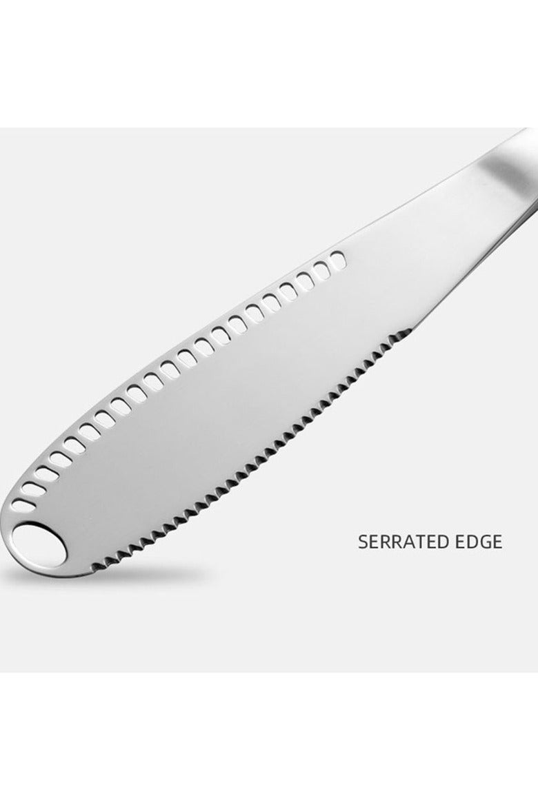 3 in 1 Stainless Steel Butter Knife Cheese Dessert Jam Spreaders Cream Scraper Bread Splitter Butter Spreader - Image 3