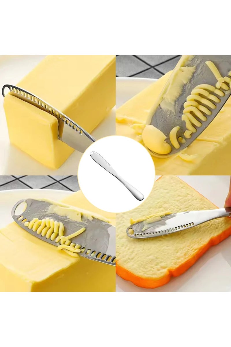 3 in 1 Stainless Steel Butter Knife Cheese Dessert Jam Spreaders Cream Scraper Bread Splitter Butter Spreader - Image 5