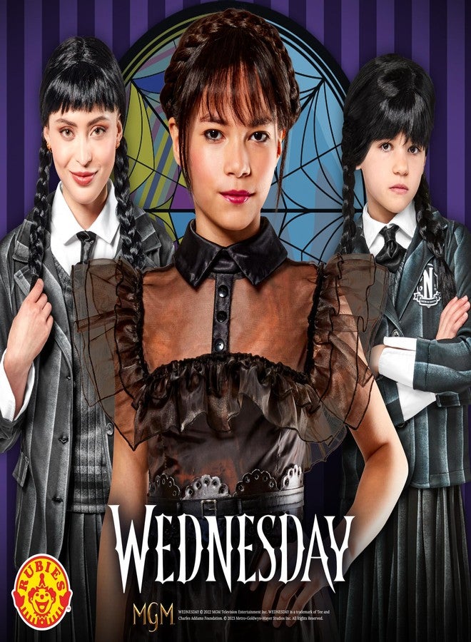 Rubies Wednesday TV Series: Wednesday Addams Nevermore School Uniform Costume for Kids by Rubies, Girl's Medium - Image 5