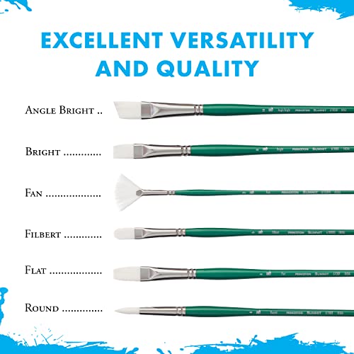 Princeton Artist Brush Summit, Brushes for Acrylic and Oil Series 6100, Flat White Synthetic, Size 4 - Image 5