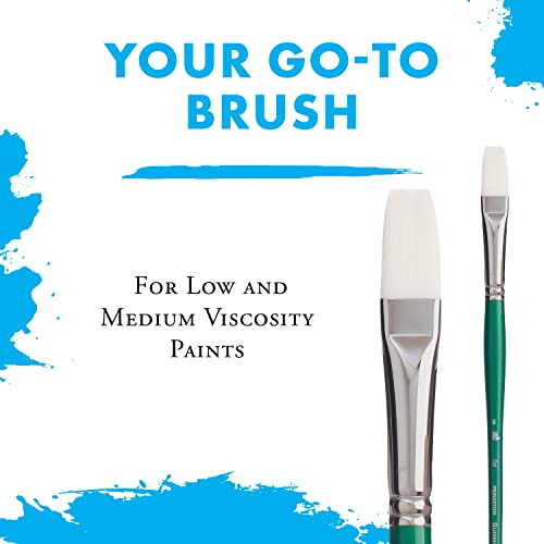 Princeton Artist Brush Summit, Brushes for Acrylic and Oil Series 6100, Flat White Synthetic, Size 4 - Image 2
