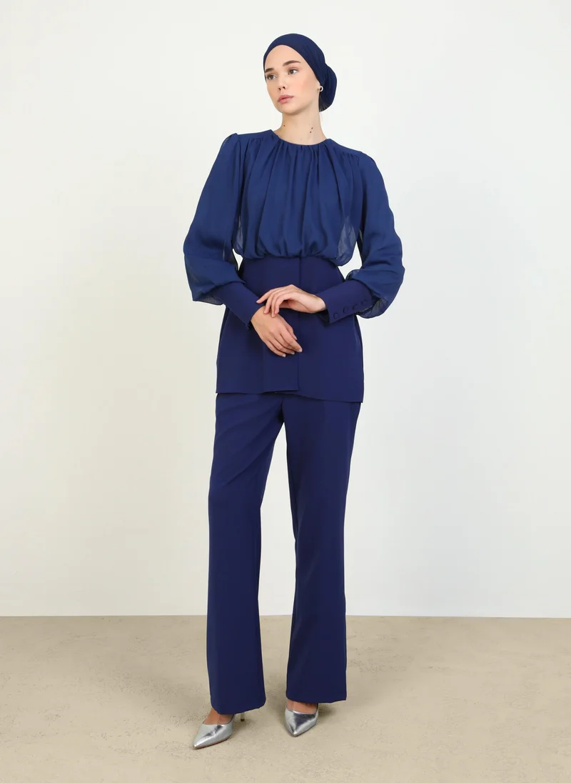 Refka by modanisa Blue - Evening Suit - Refka