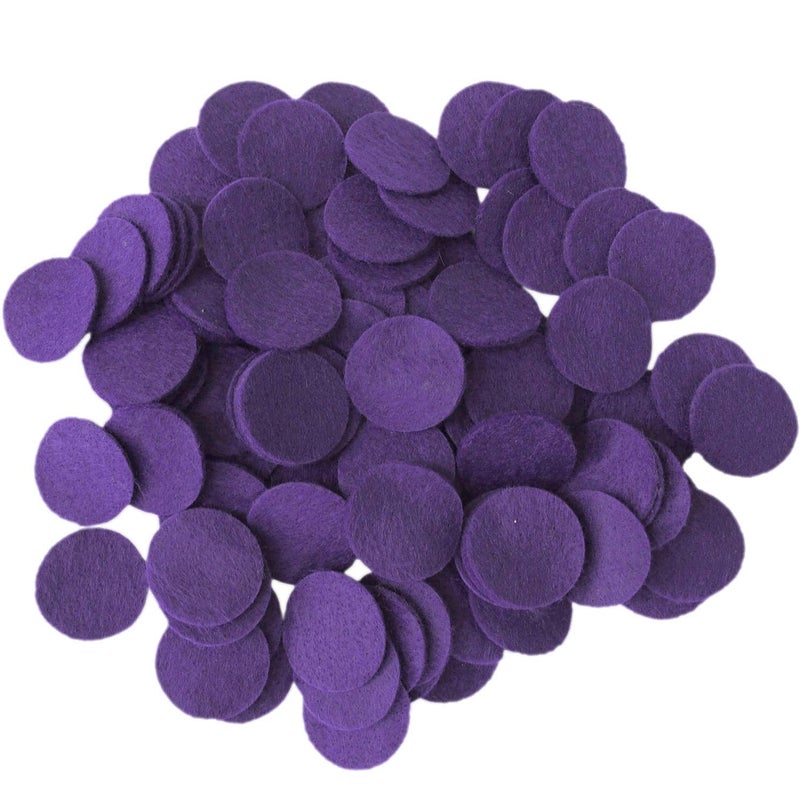 Playfully Ever After Dark Purple Craft Felt Circles (1 Inch - 100pc) - Image 1
