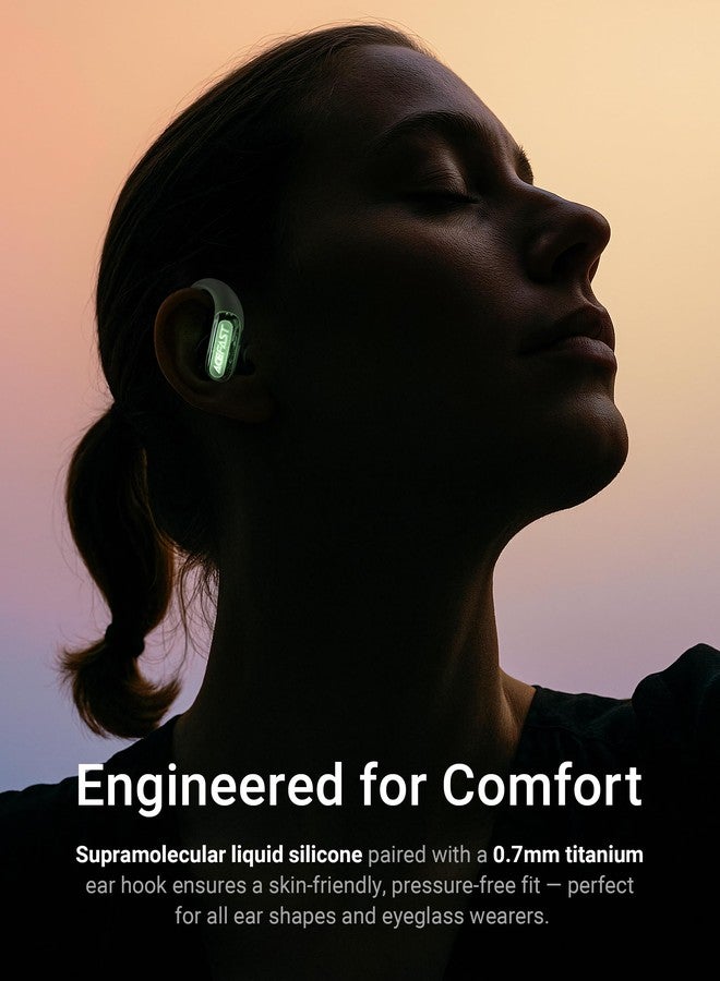 ACEFAST AceFit Pro Open-Ear Headphones, Night Safety Mode for Sports, Powerful Bass, 7.6g Ultra-Comfort, Bluetooth 5.4, 32H Playtime with Digital Display, IP54 Sports Earbuds for Running & Workouts - Image 4