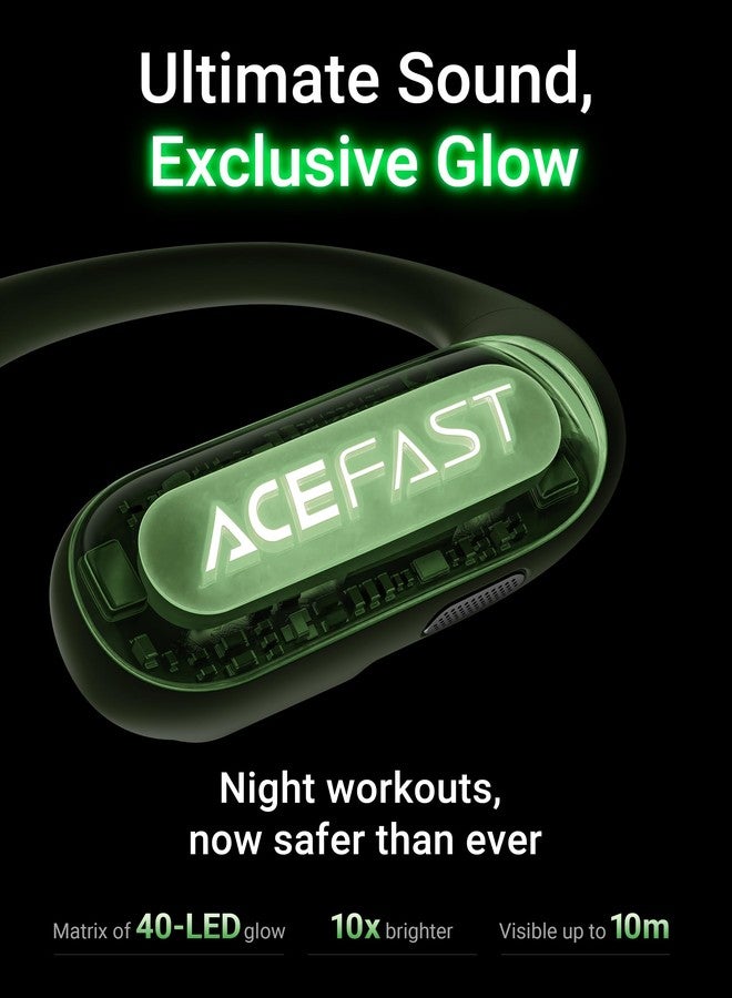 ACEFAST AceFit Pro Open-Ear Headphones, Night Safety Mode for Sports, Powerful Bass, 7.6g Ultra-Comfort, Bluetooth 5.4, 32H Playtime with Digital Display, IP54 Sports Earbuds for Running & Workouts - Image 2