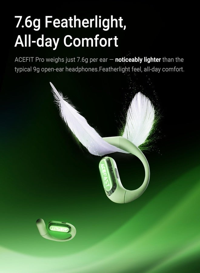 ACEFAST AceFit Pro Open-Ear Headphones, Night Safety Mode for Sports, Powerful Bass, 7.6g Ultra-Comfort, Bluetooth 5.4, 32H Playtime with Digital Display, IP54 Sports Earbuds for Running & Workouts - Image 5