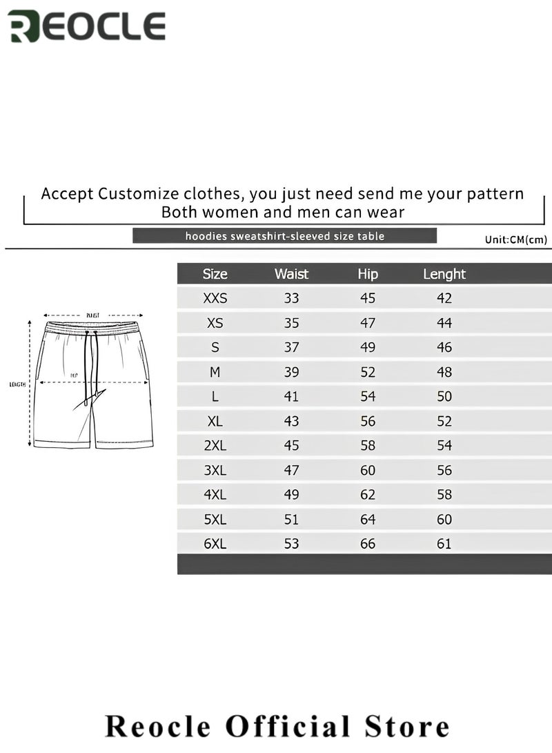 REOCLE Men's 2 Piece Outfits Shorts Tracksuit Real 3D Printed Casual Short Sleeve Crew Neck Suit Vacation Shirt and Shorts Sets - Image 3
