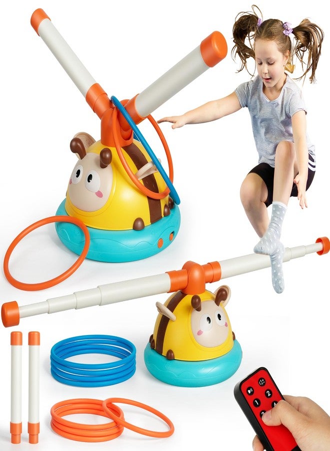 Billeeit 2-in-1 Musical Jump and Toss Ring Game Toy, Indoor and Outside Jump Toy for Kids Ages 4-8 and Toddler 1-3, 3-5, Christmas Boys and Girls Birthday Gift w/4 Speeds and Remote Control - Image 1
