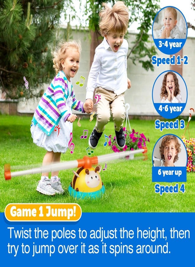 Billeeit 2-in-1 Musical Jump and Toss Ring Game Toy, Indoor and Outside Jump Toy for Kids Ages 4-8 and Toddler 1-3, 3-5, Christmas Boys and Girls Birthday Gift w/4 Speeds and Remote Control - Image 3