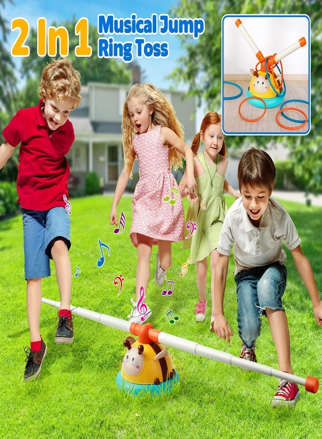 Billeeit 2-in-1 Musical Jump and Toss Ring Game Toy, Indoor and Outside Jump Toy for Kids Ages 4-8 and Toddler 1-3, 3-5, Christmas Boys and Girls Birthday Gift w/4 Speeds and Remote Control - Image 2
